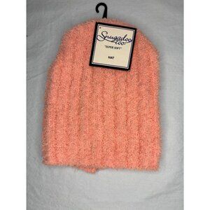 SNUGADOO TOO NEW Super Soft Hat Girls Pink Stretch Ribbed One Size Warm
